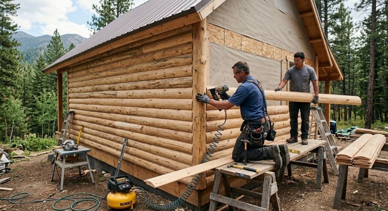 Log Siding Installation in Calhoun, GA