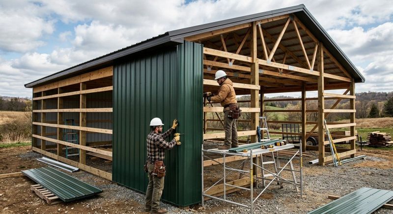 Pole Barn Siding Installation in Calhoun, GA